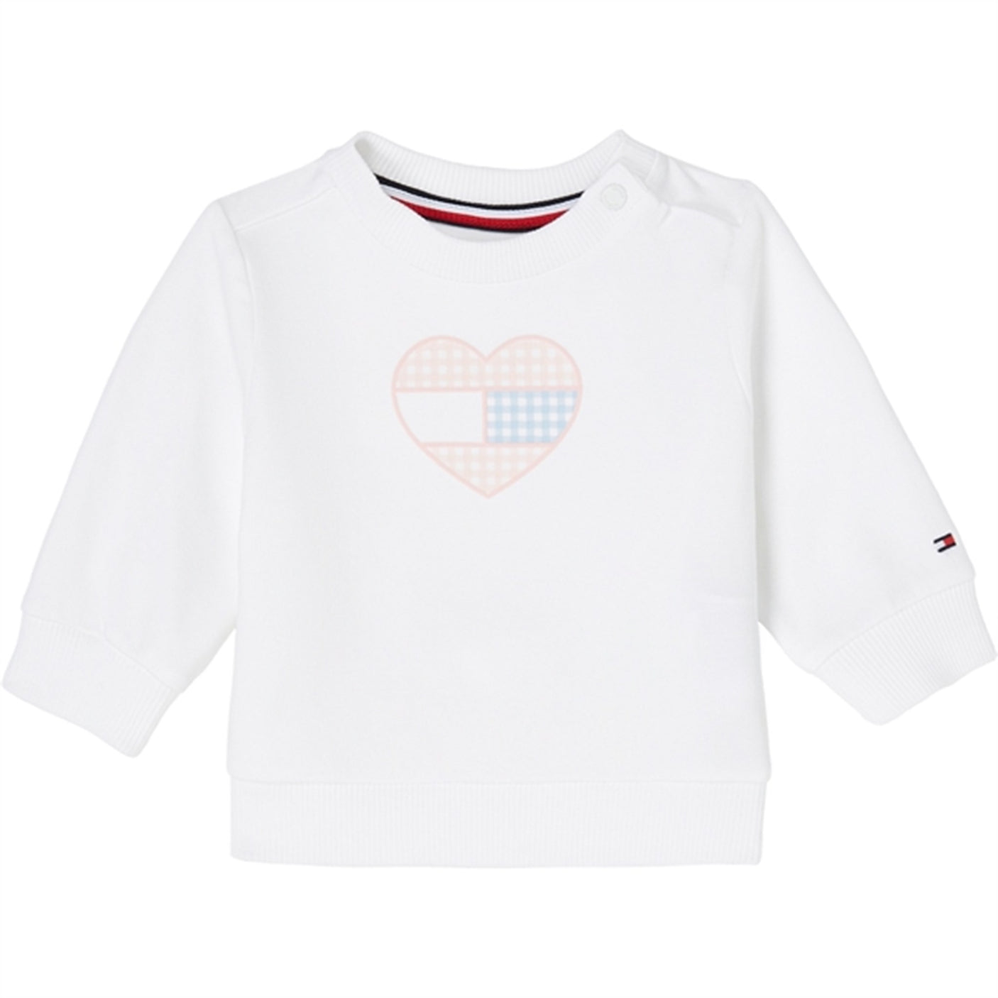 Tommy Hilfiger Baby Gingham Flag Sweatshirt White