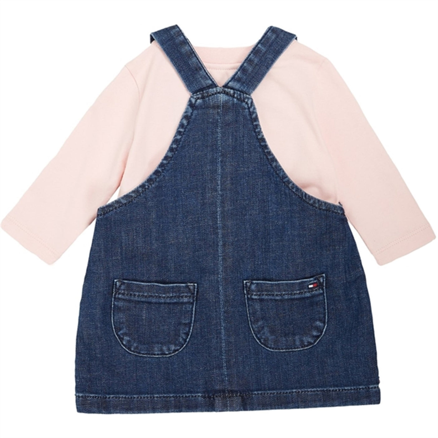 Tommy Hilfiger Baby Dungaree Set Pink Crystal