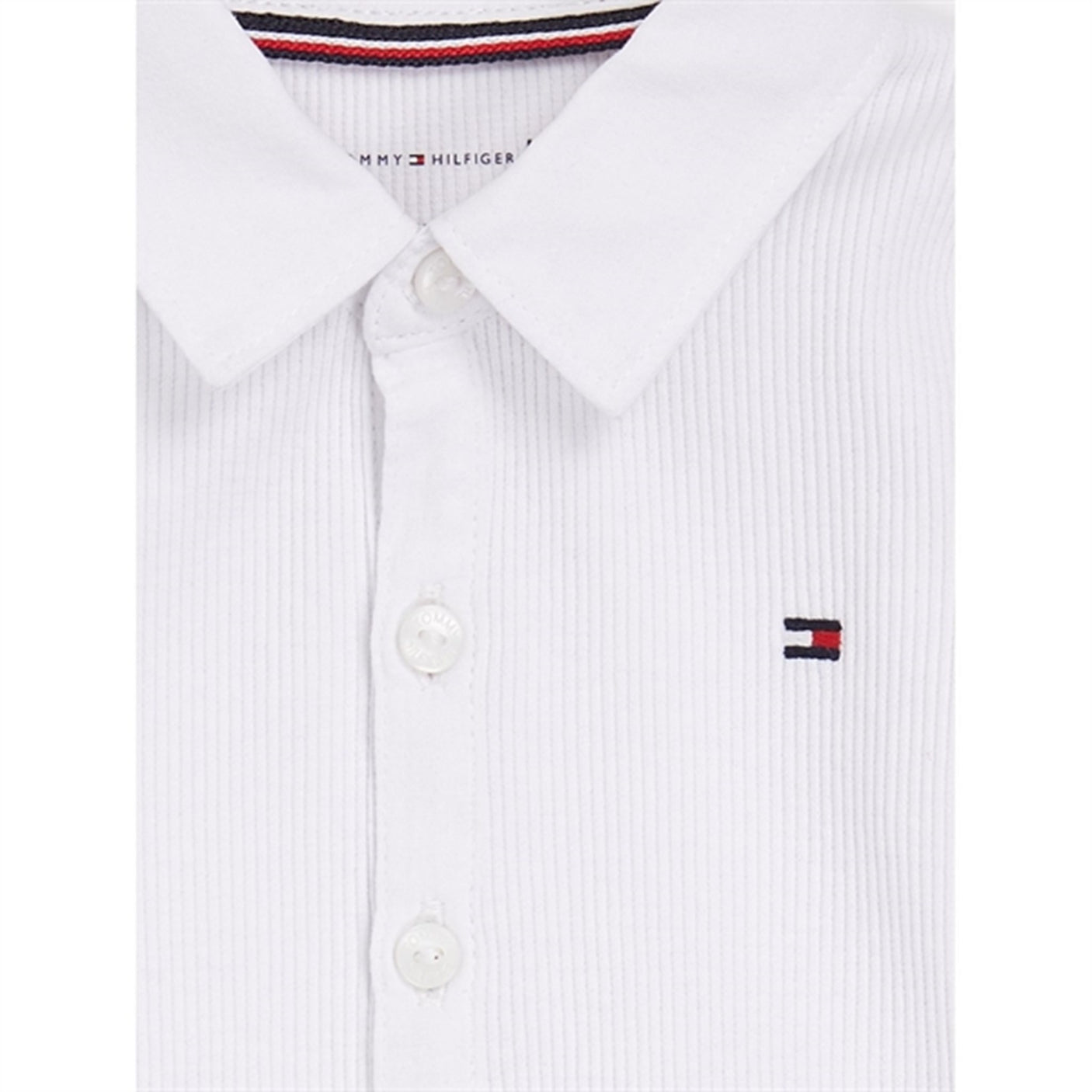 Tommy Hilfiger Baby Rib Collar Body White