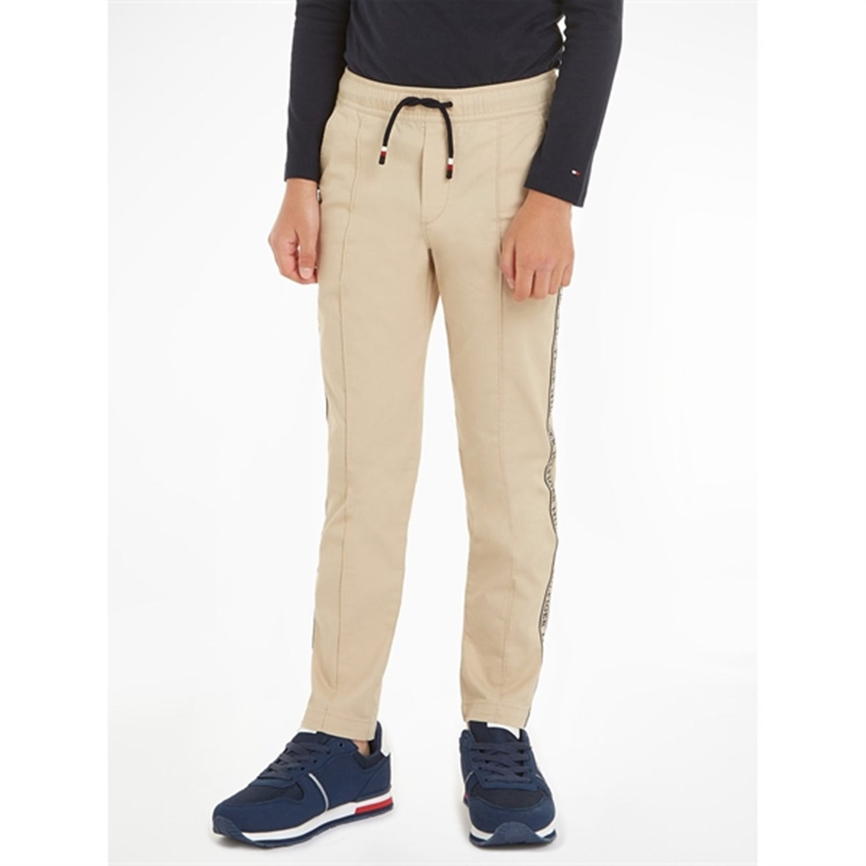 Tommy Hilfiger Monotype Tape Pull On Pants White Clay