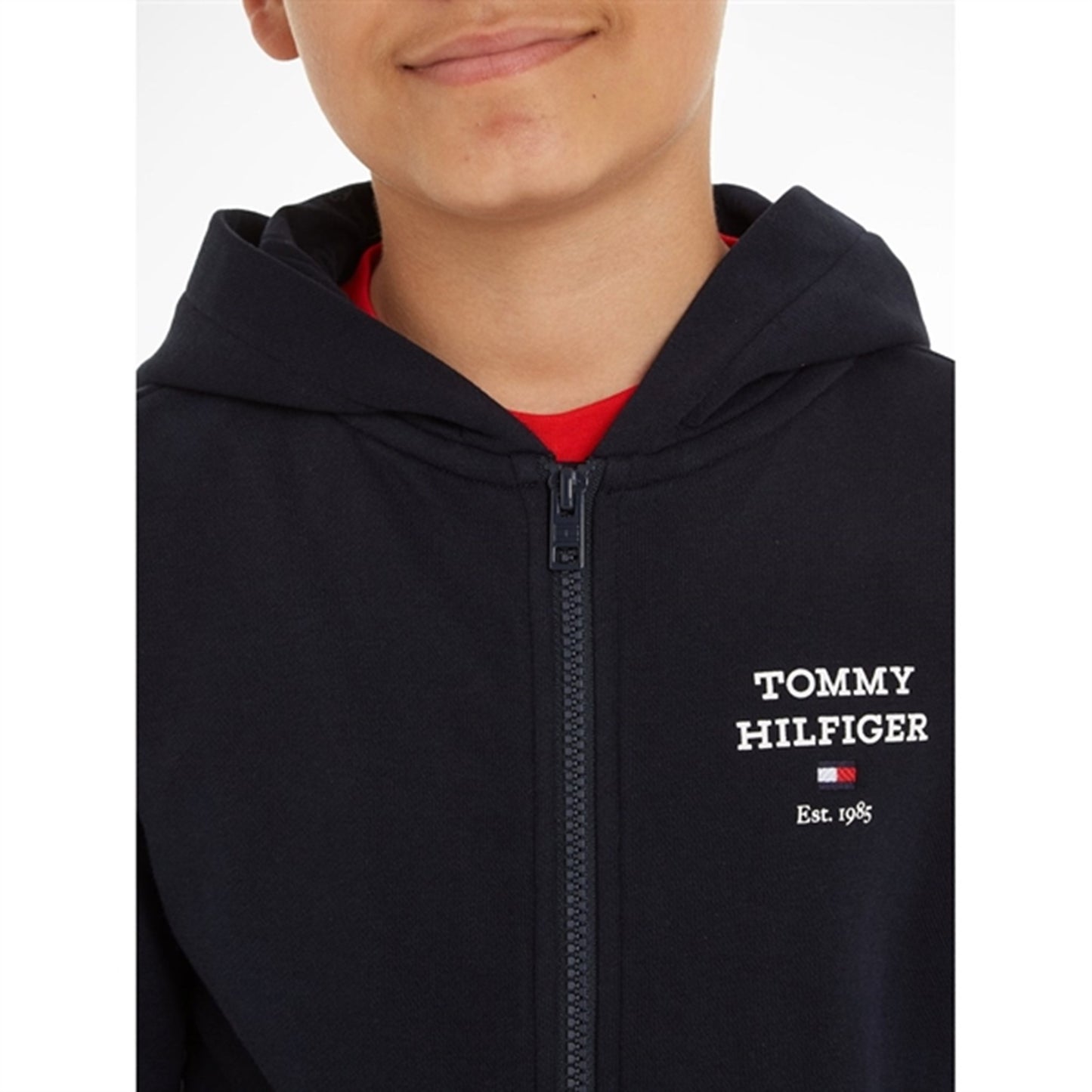 Tommy Hilfiger Th Logo Full Zip Hoodie Desert Sky