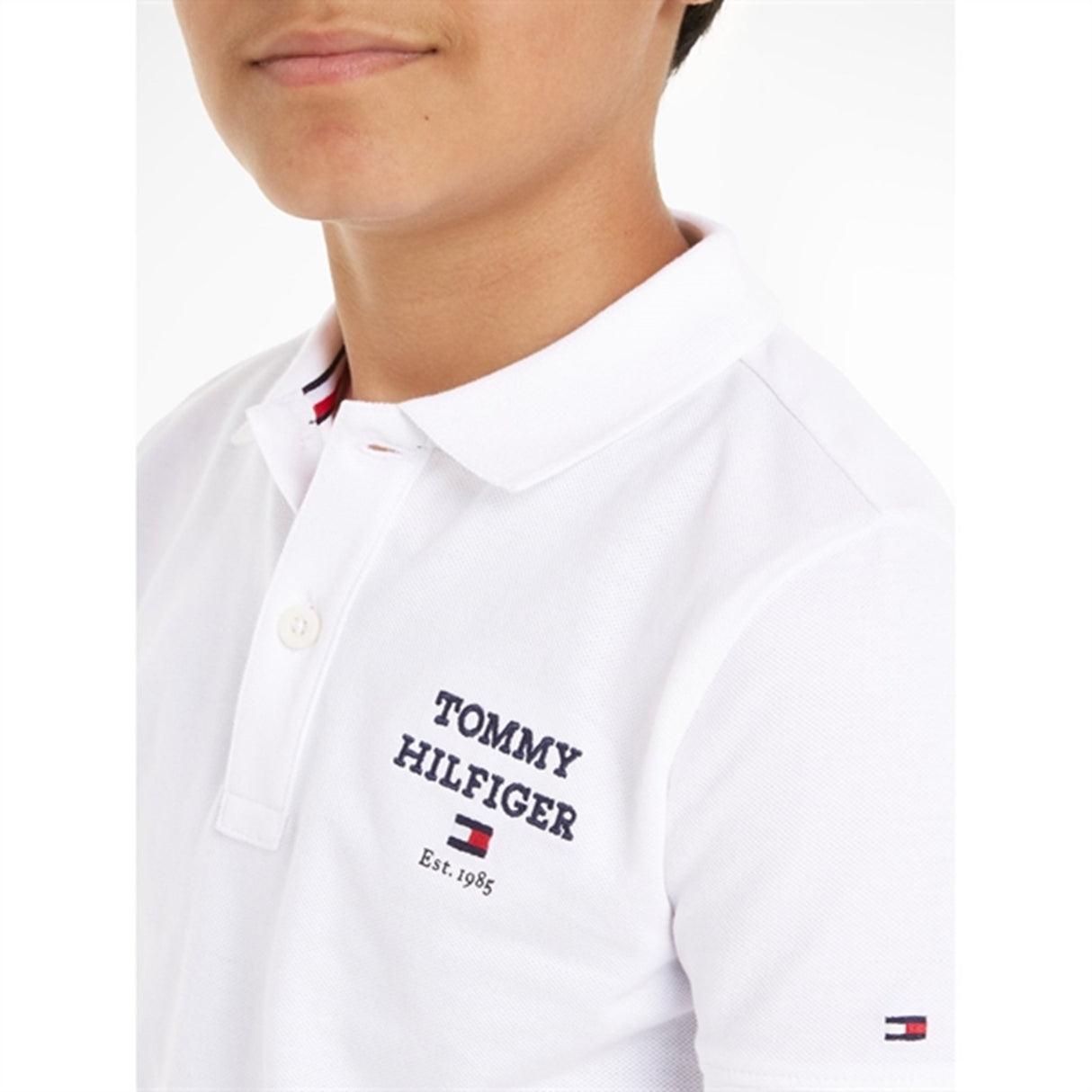 Tommy Hilfiger Th Logo SS Polo White