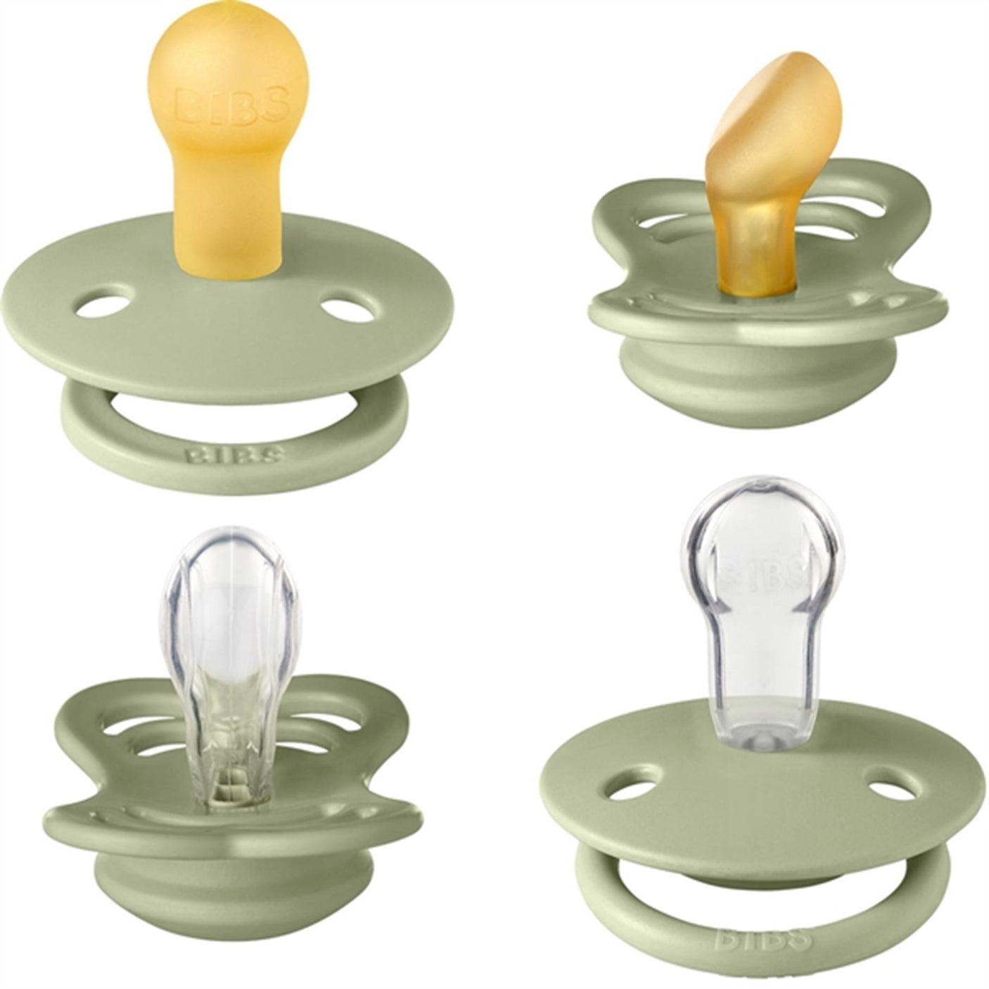 Bibs Try-it Collection Silicone/Latex Bibs 4-pack Sage