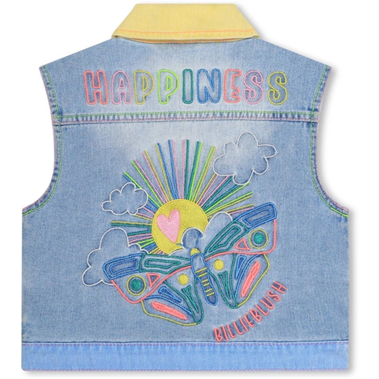 Billieblush Double Stone + Bleach Denim Vest