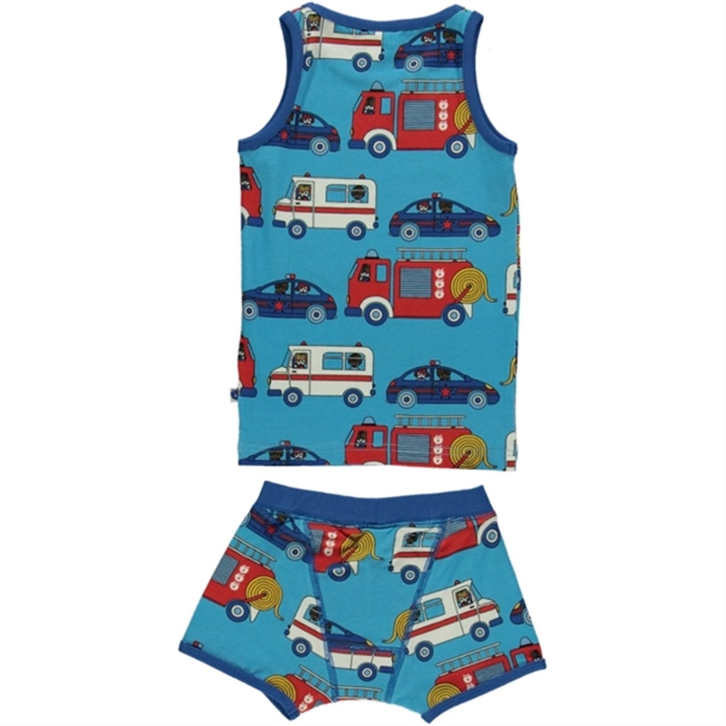 Småfolk Ocean Blue Emergency Cars Underwear Set