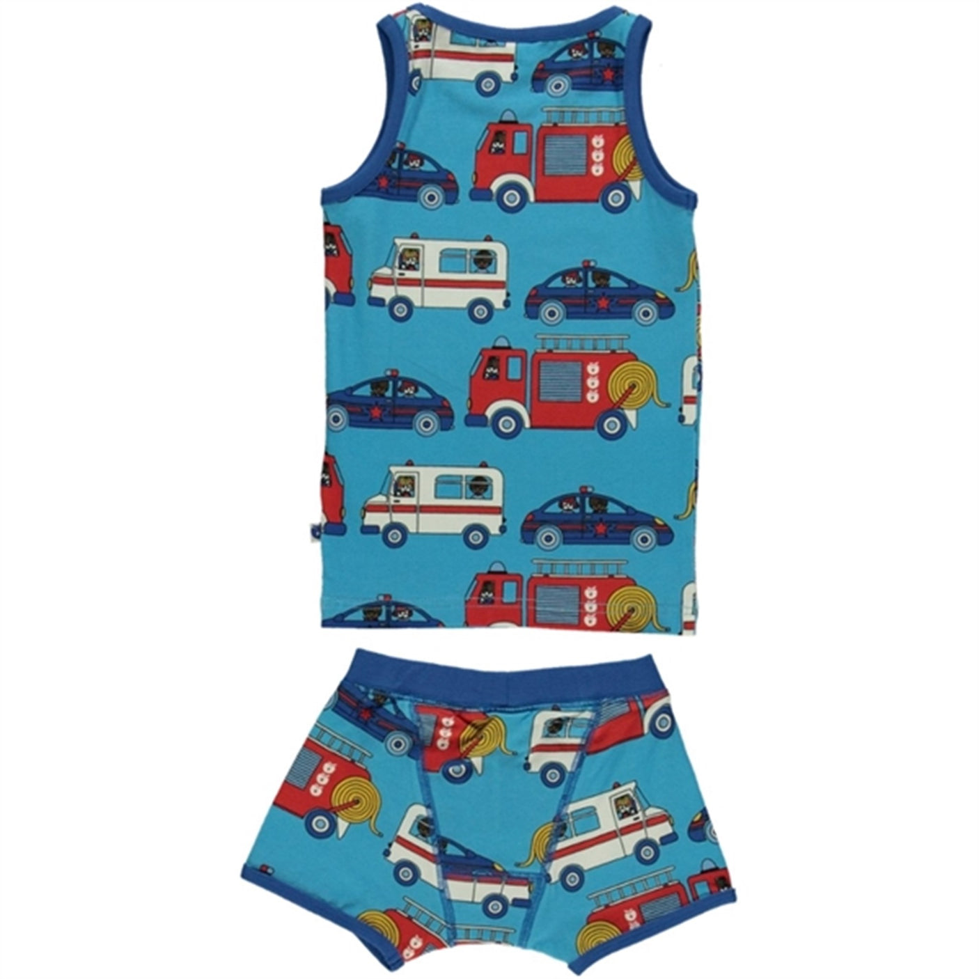 Småfolk Ocean Blue Emergency Cars Underwear Set