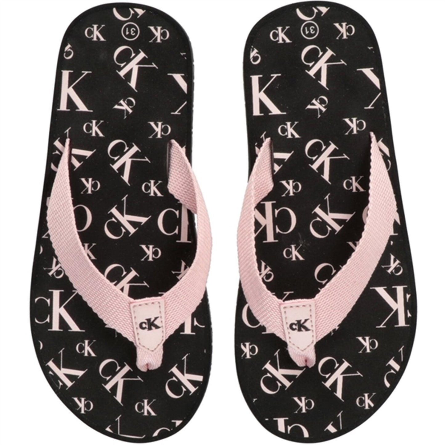 Calvin Klein Logo Print Flip Flop Pink
