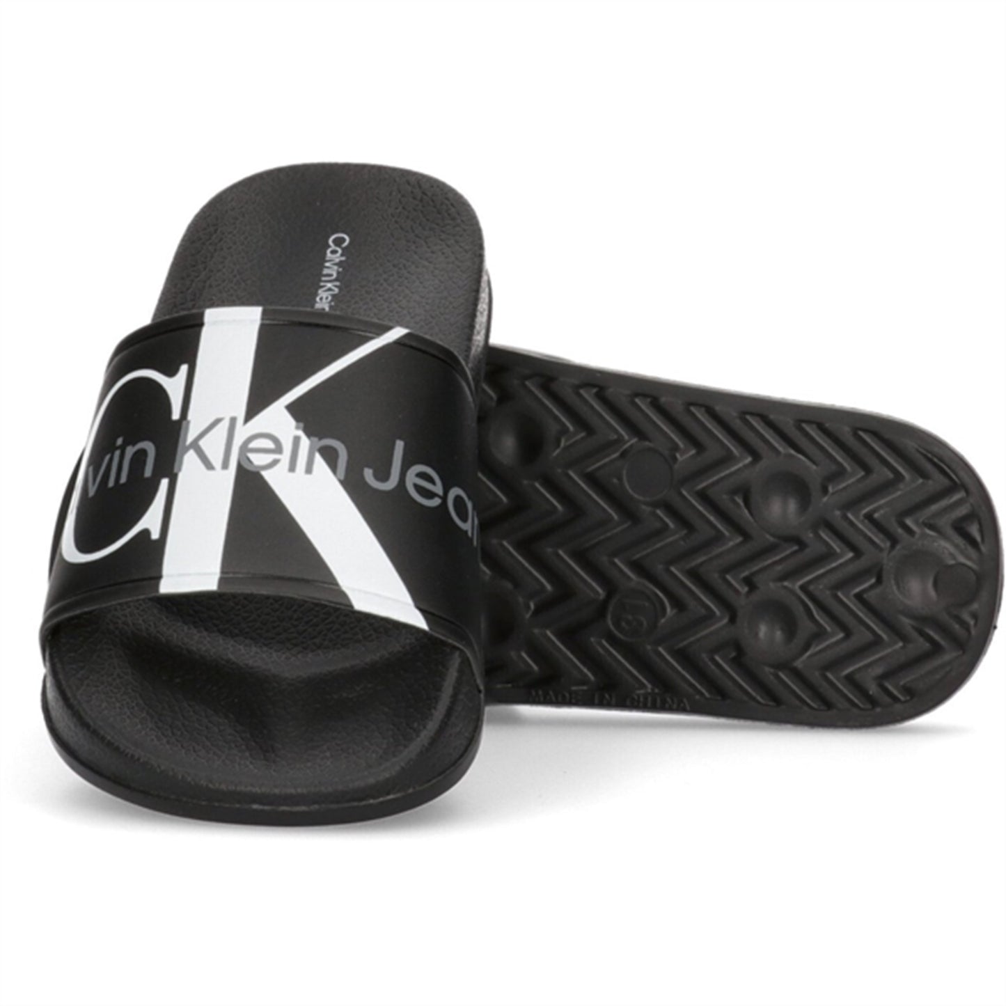 Calvin Klein Logo Pool Slide Black