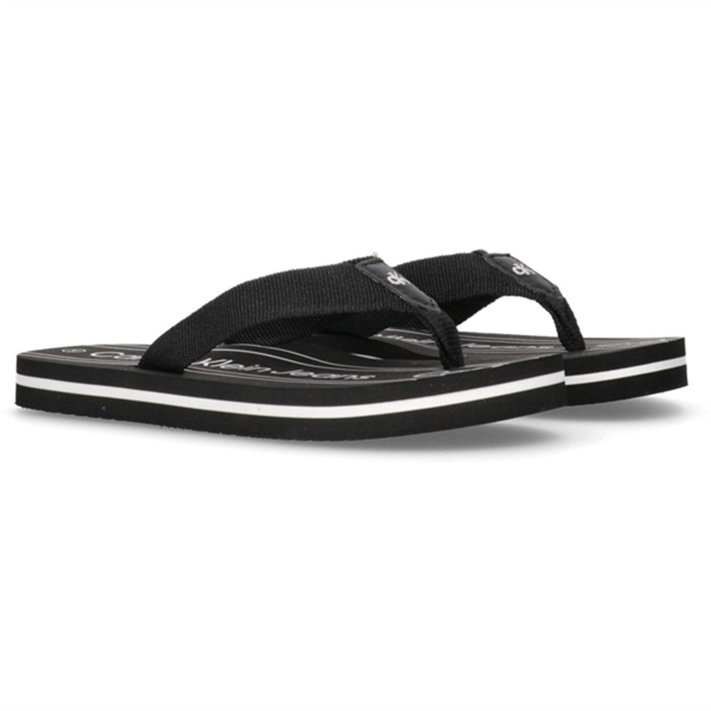 Calvin Klein Logo Flip Flop Black