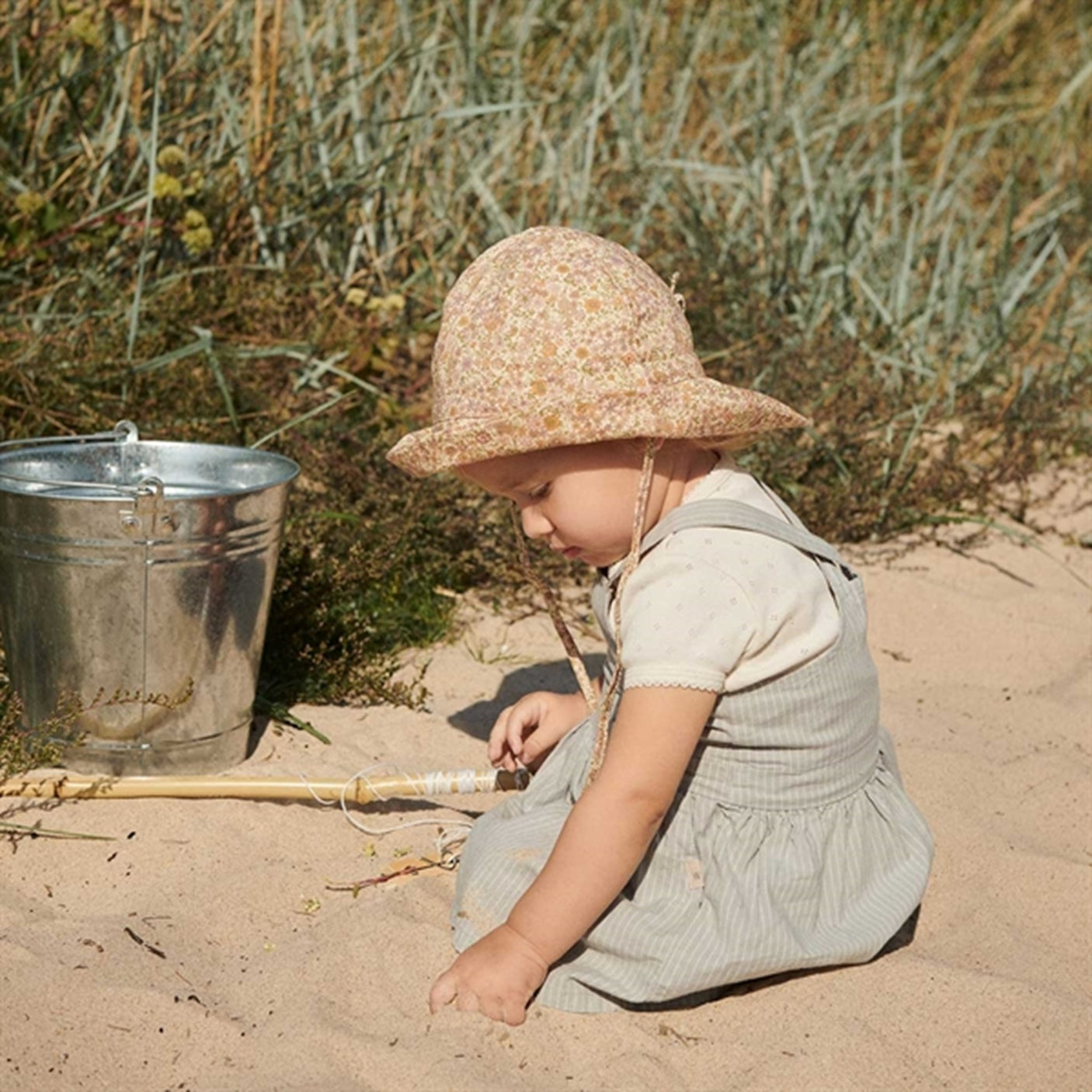 Wheat Misty Stripe Otilia Dress