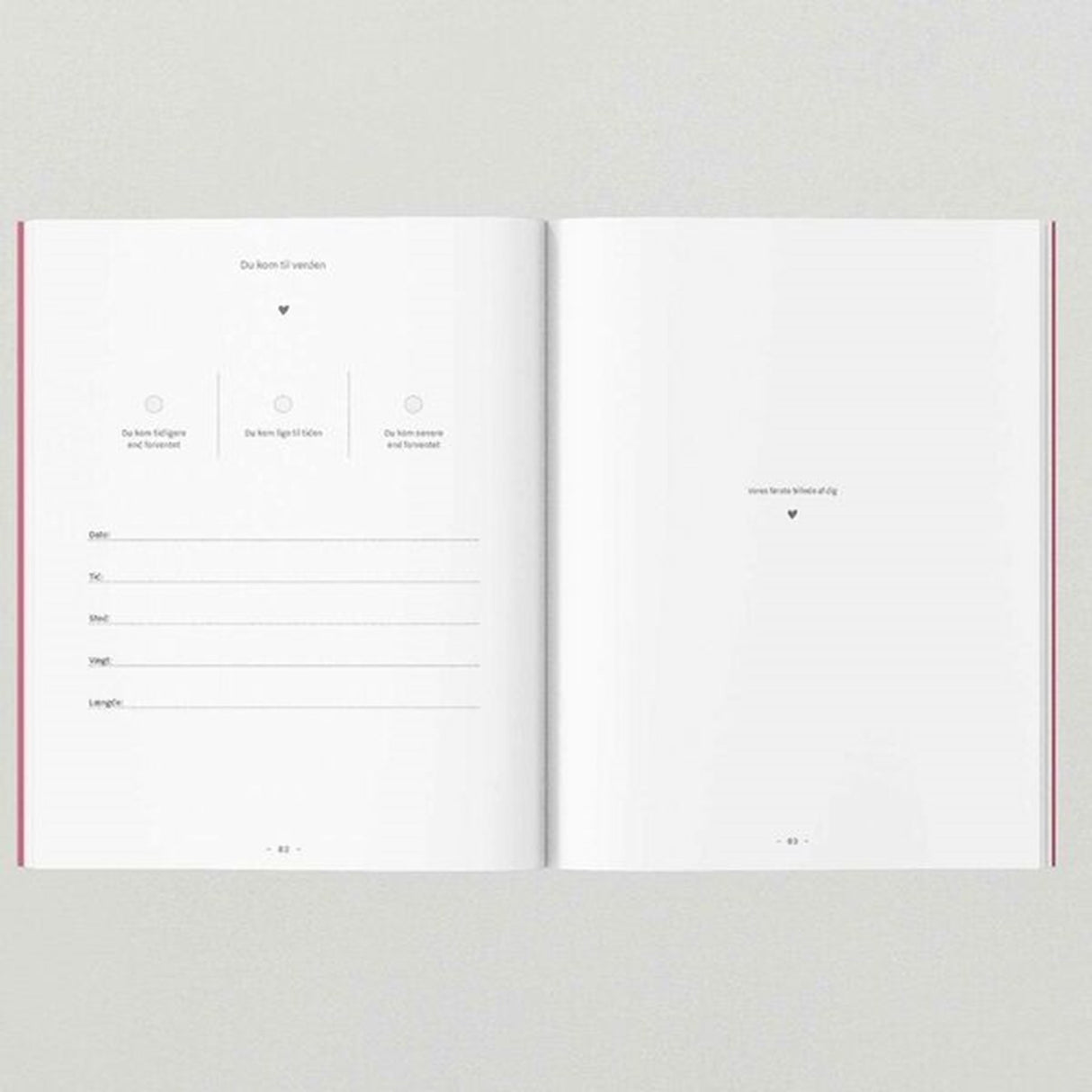WITHWHITE Graviditetsdagbog Danish