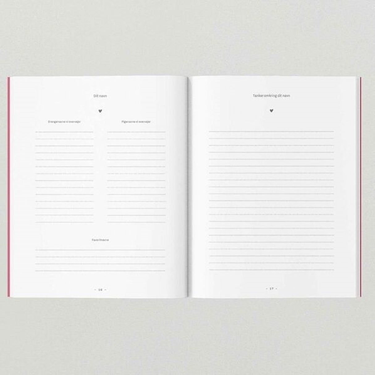 WITHWHITE Graviditetsdagbog Danish