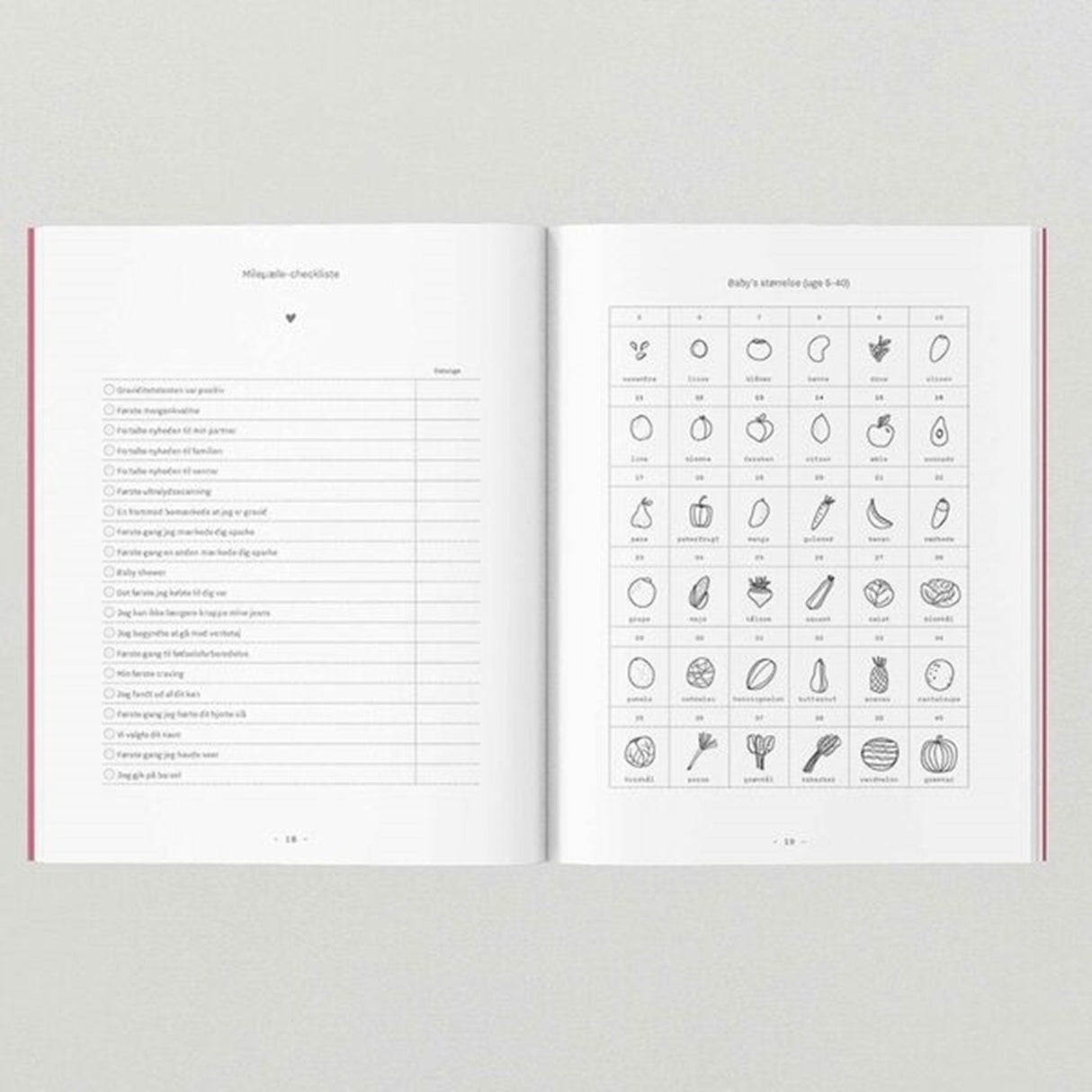 WITHWHITE Graviditetsdagbog Danish