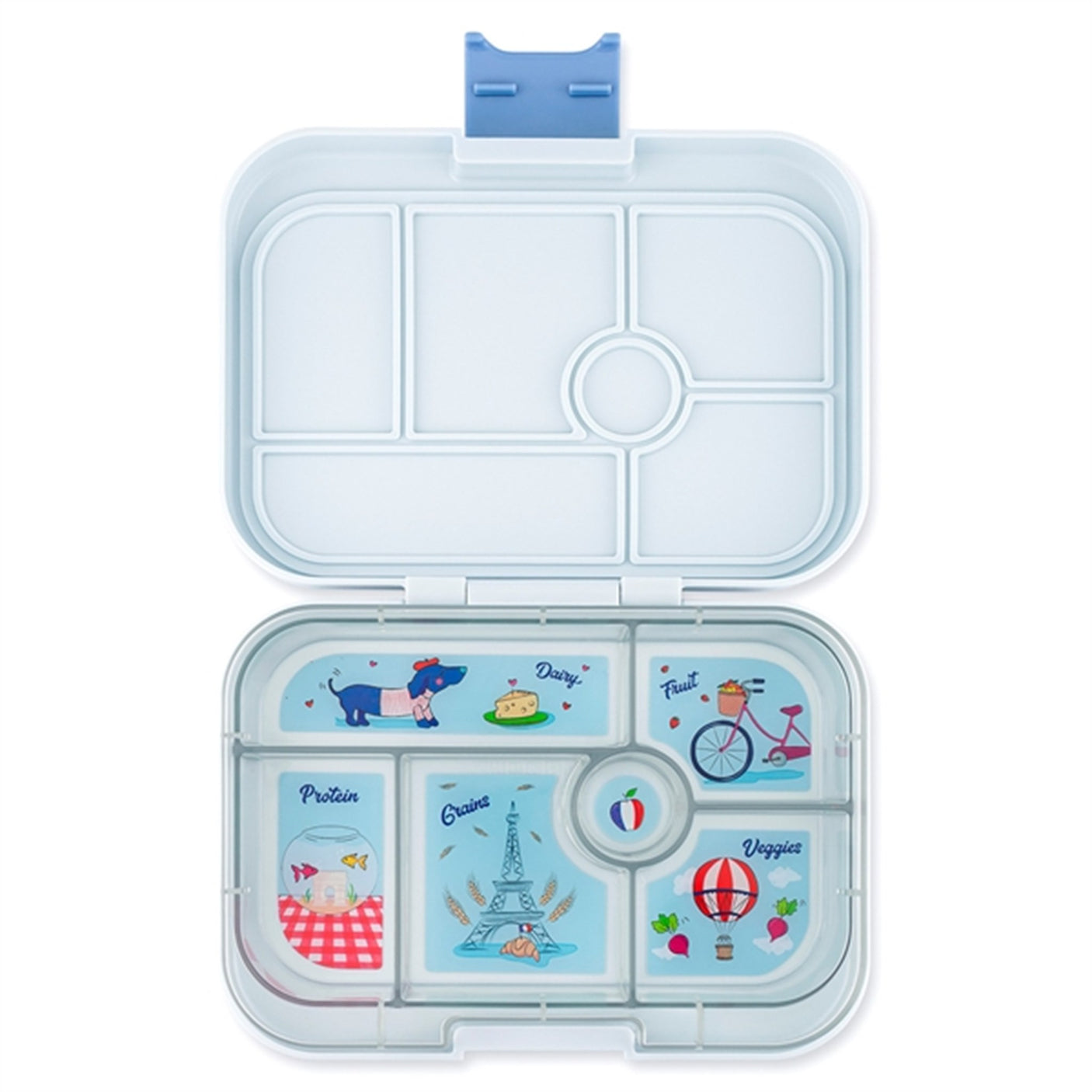 Yumbox Original 6 Rum Lunchbox Hazy Gray Paris