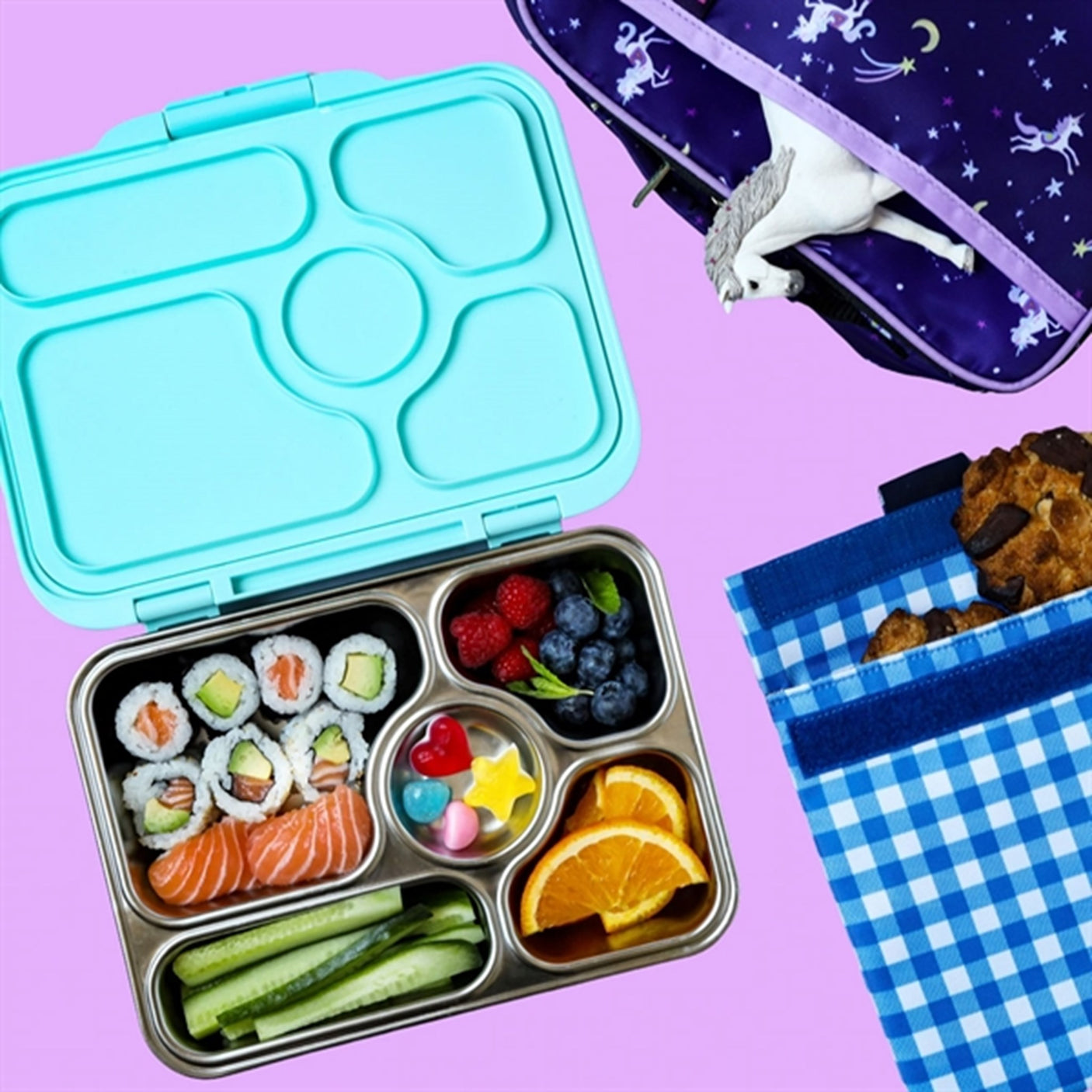 Yumbox Presto Stainless Steel Lunch Box Tulum Blue
