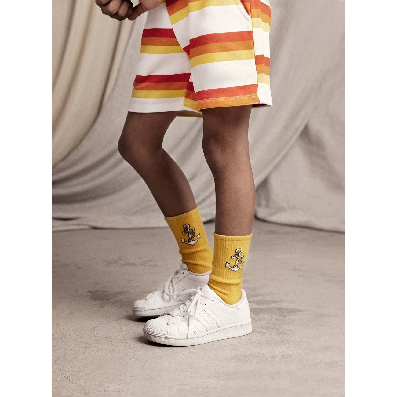 Mini Rodini Multi Stripe AOP Sweatshorts