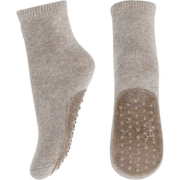 MP 7953 Cotton Anti-slip Socks 489 Light Brown Melange