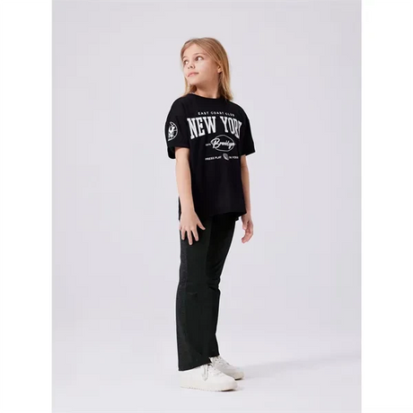 Name it Black Helena Fold Down Bootcut Pants