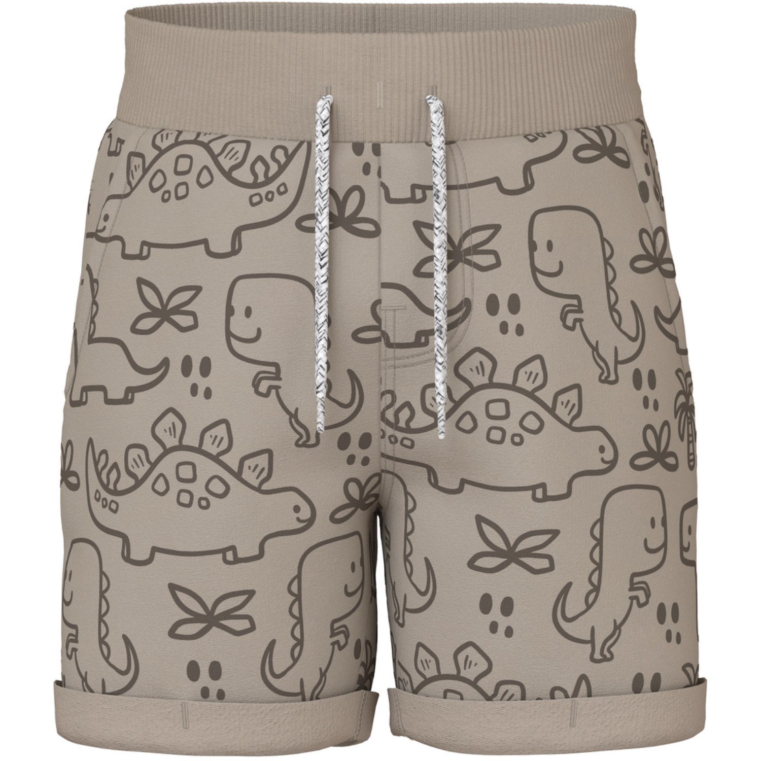 Name It Pure Cashmere Outline Dinosaurs Vermo Aop Long Sweat Shorts Noos