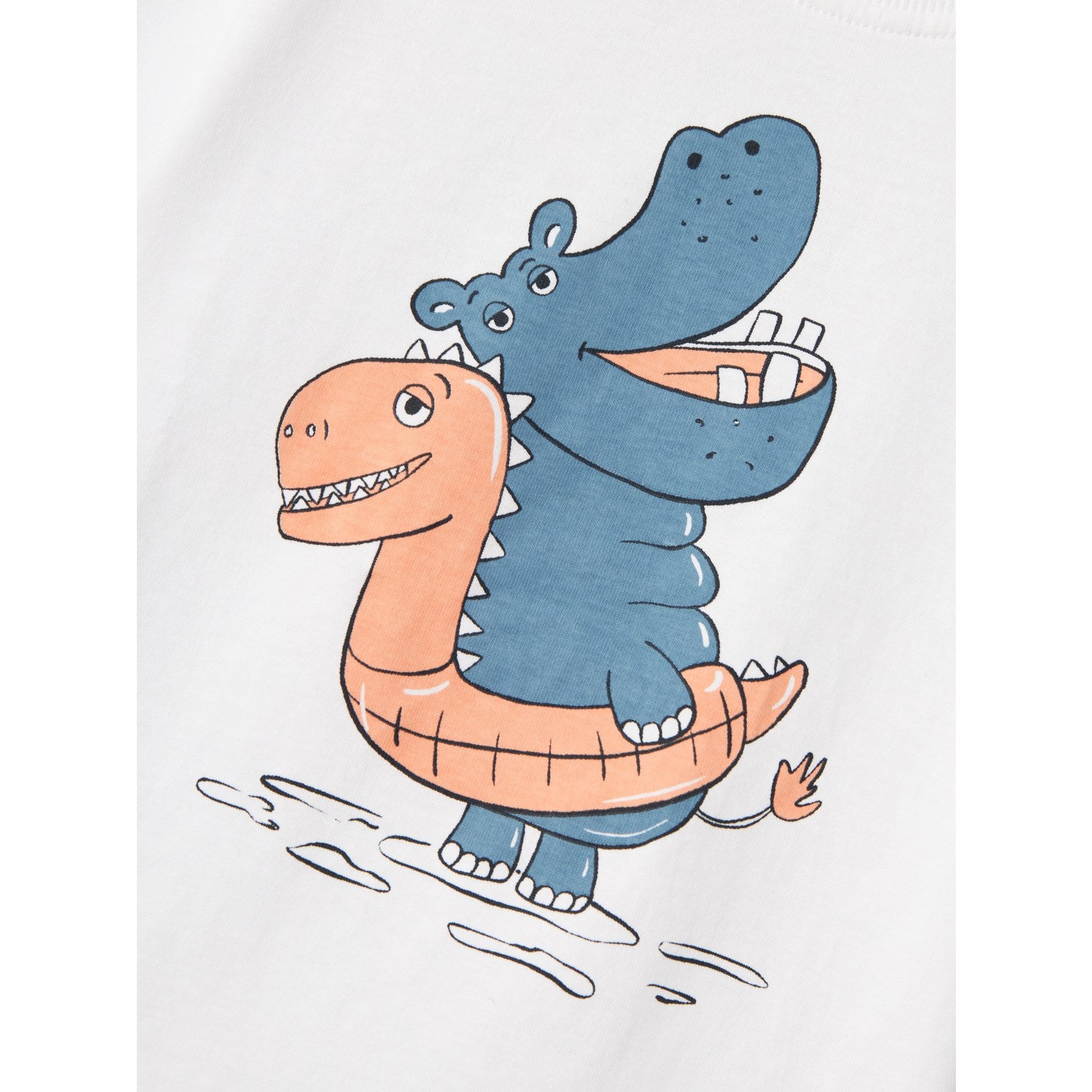 Name It Bright White Hippo Vagno Loose T-Shirt