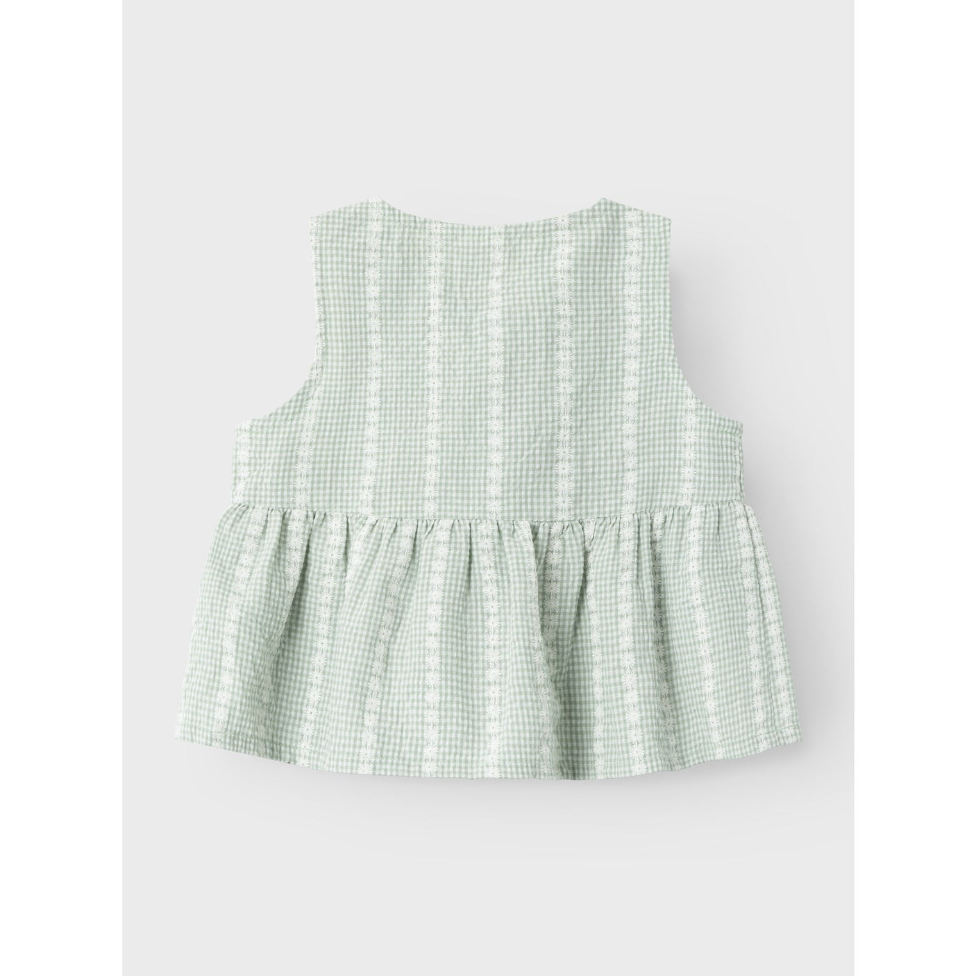 Name It Silt Green Hicheck Blouse