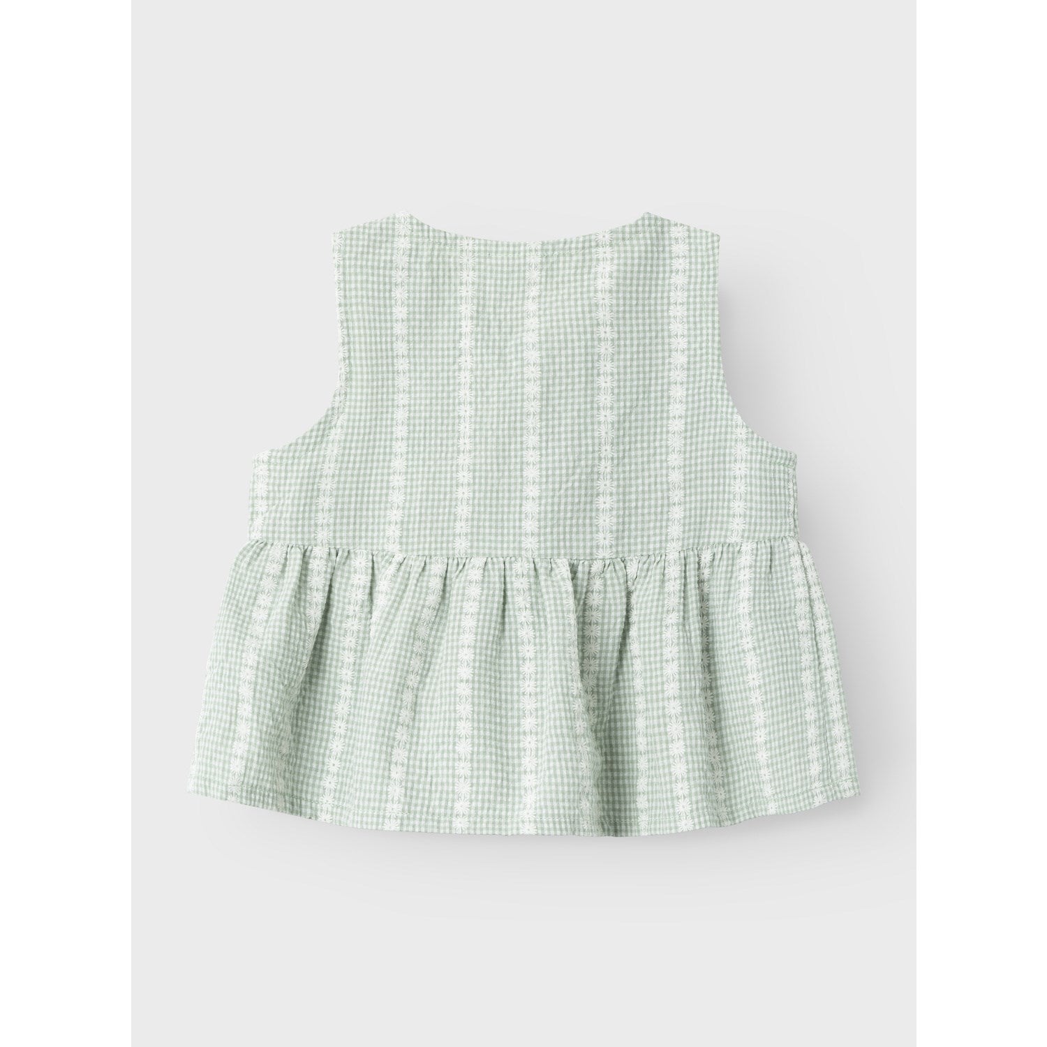 Name It Silt Green Hicheck Blouse