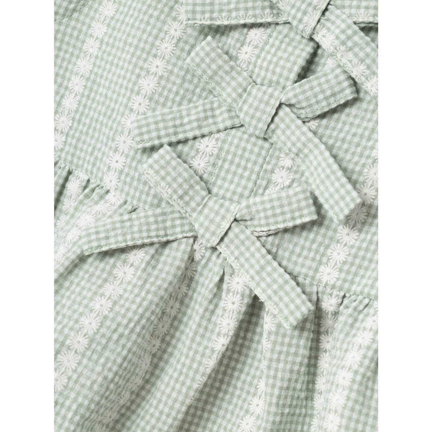 Name It Silt Green Hicheck Blouse