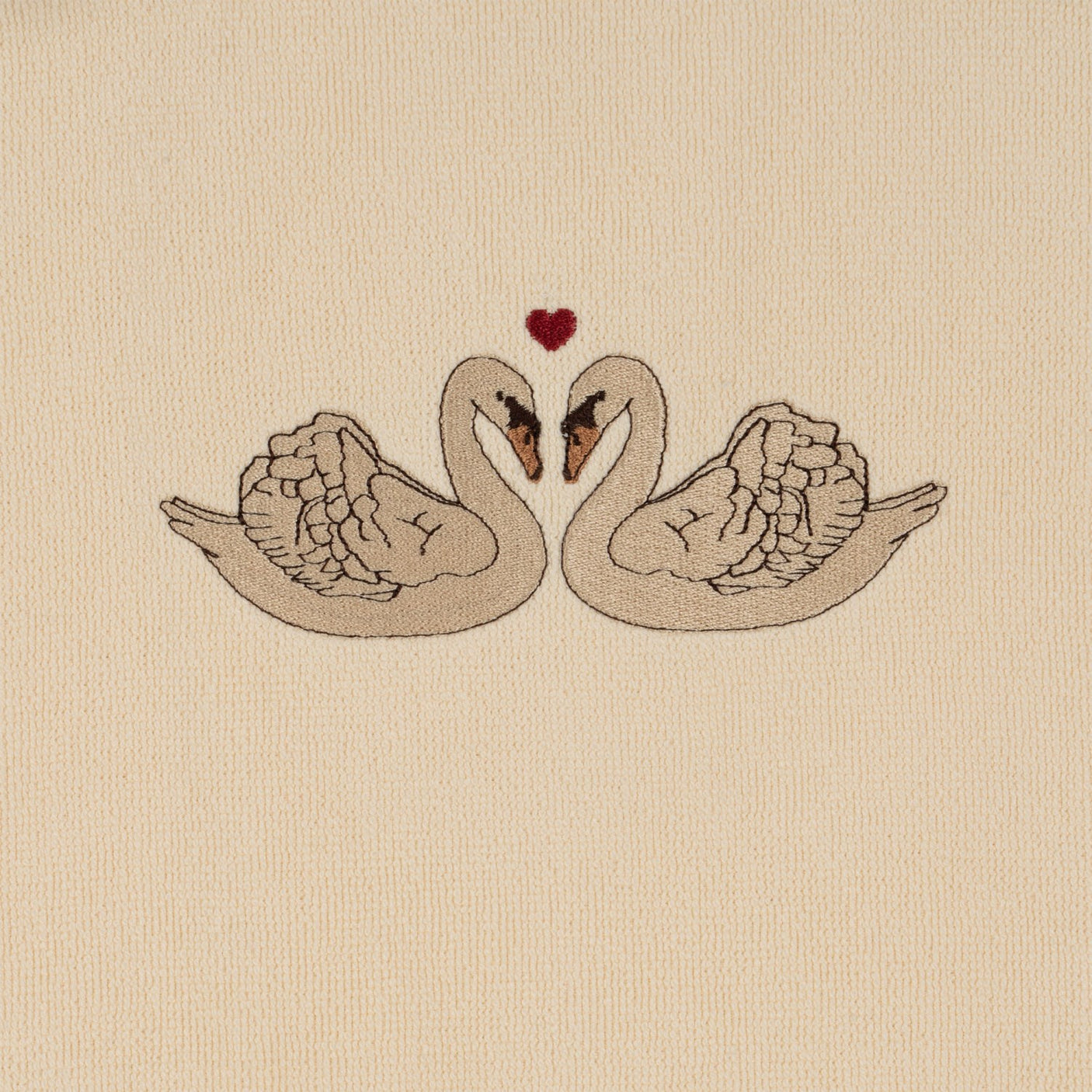 Konges Sløjd Terry Poncho w. Embroidered Swan