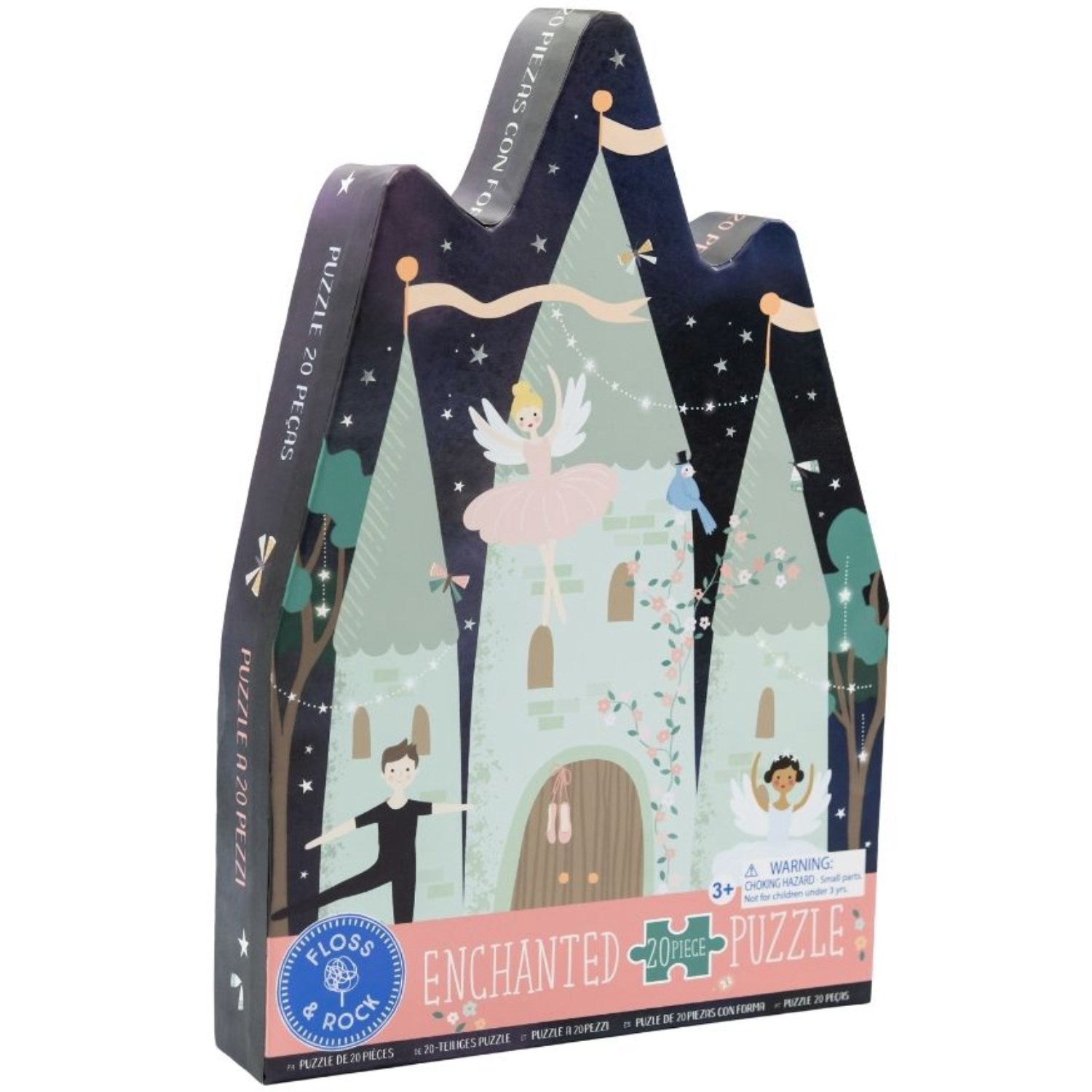 Floss & Rock Puslespil m. formet motiv & æske 20 brikker Enchanted