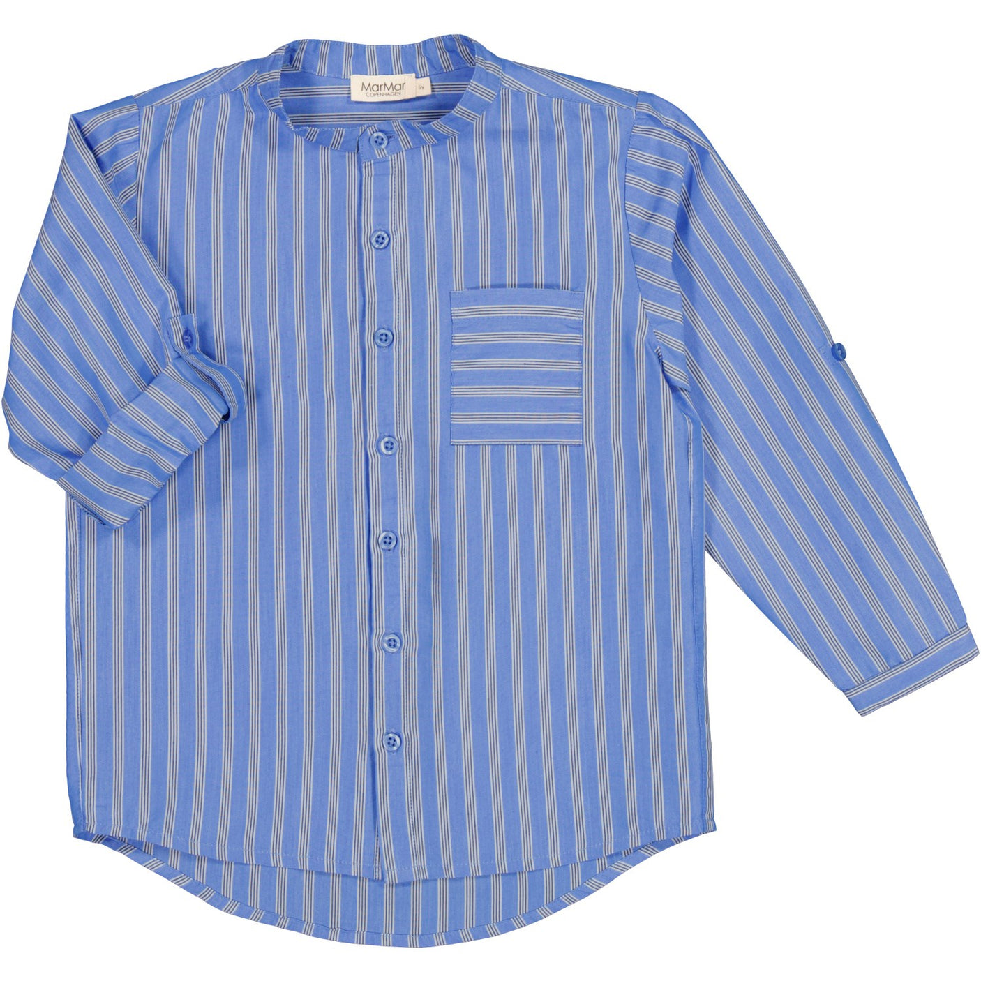 MarMar Smooth Cotton Cornflower Stripe Theodor Shirt