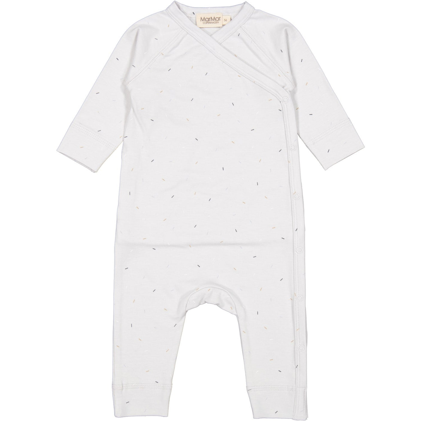MarMar New Born Modal Smooth Print Sprinkle Blue Rulo Onesie