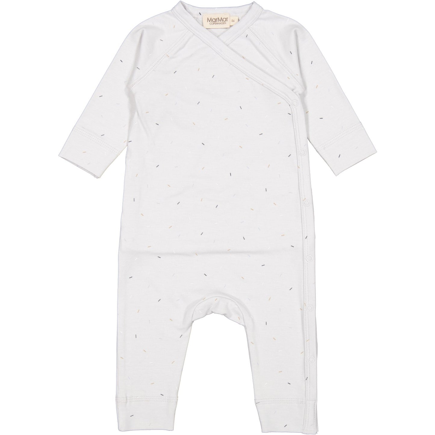 MarMar New Born Modal Smooth Print Sprinkle Blue Rulo Onesie