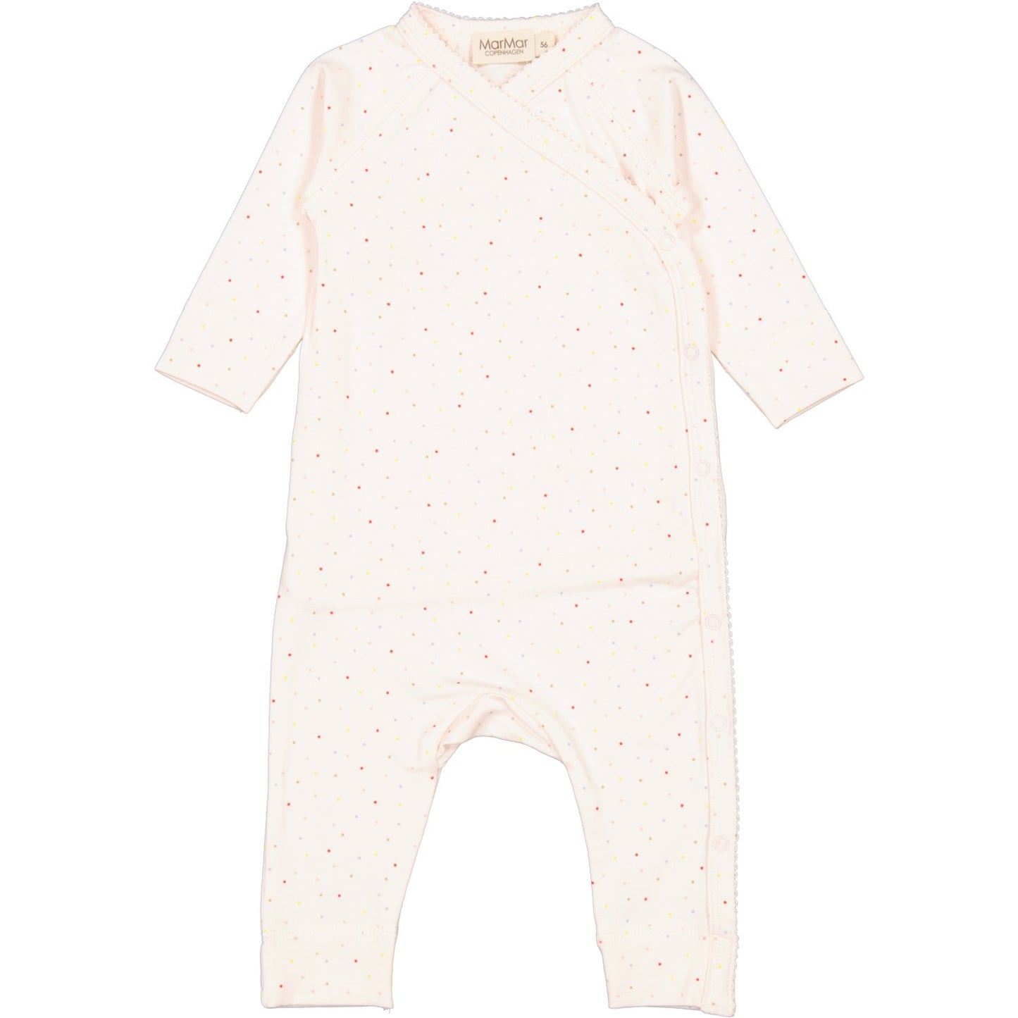MarMar New Born Modal Smooth Print Sprinkle Blue Rulo Onesie
