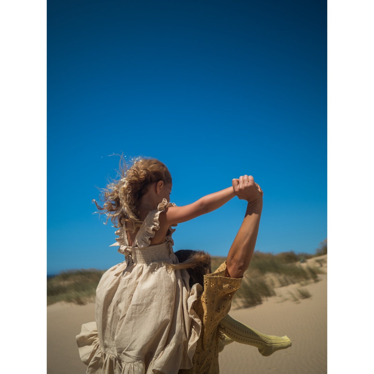 MarMar Fine Cotton Dijon Stripe Danita Frill Dress