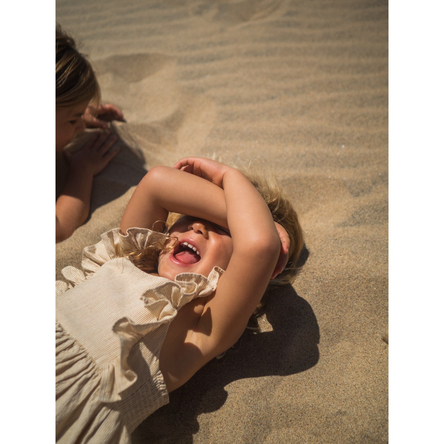 MarMar Fine Cotton Dijon Stripe Danita Frill Dress