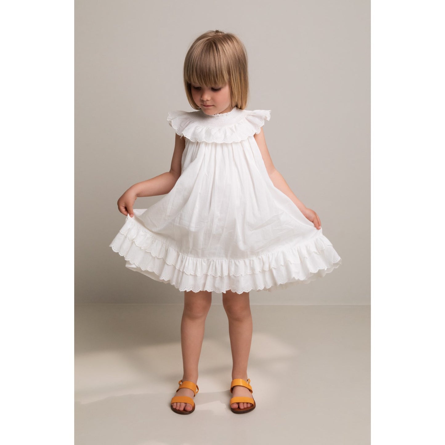 MarMar Broderie Anglaise Cloud Druse Frill Dress