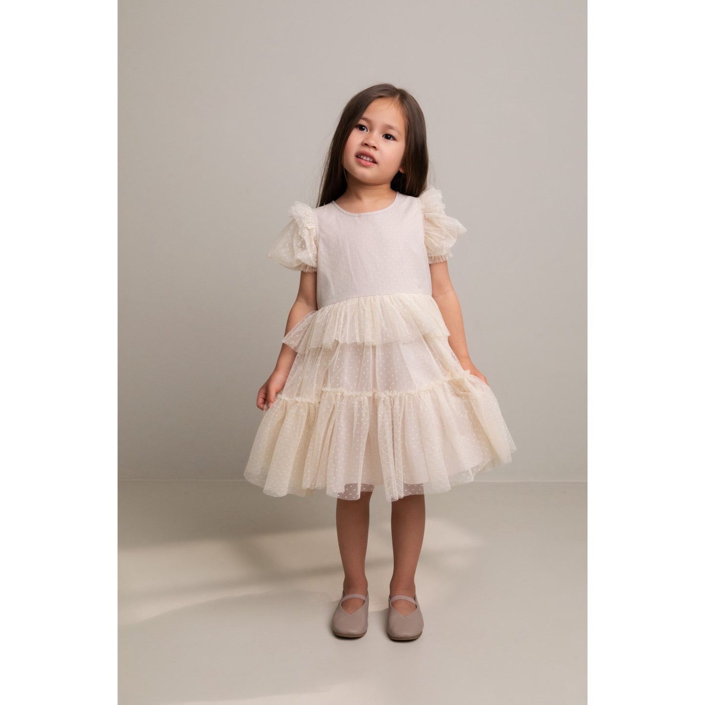 MarMar Tulle Dotty Vanilla Doth Dress