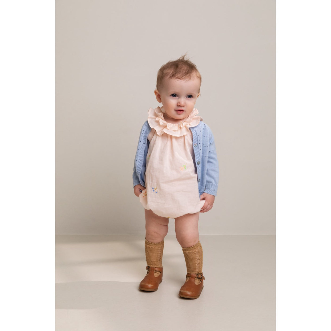 MarMar Cotton Embroidery Spring Embroidery Rosetta Romper