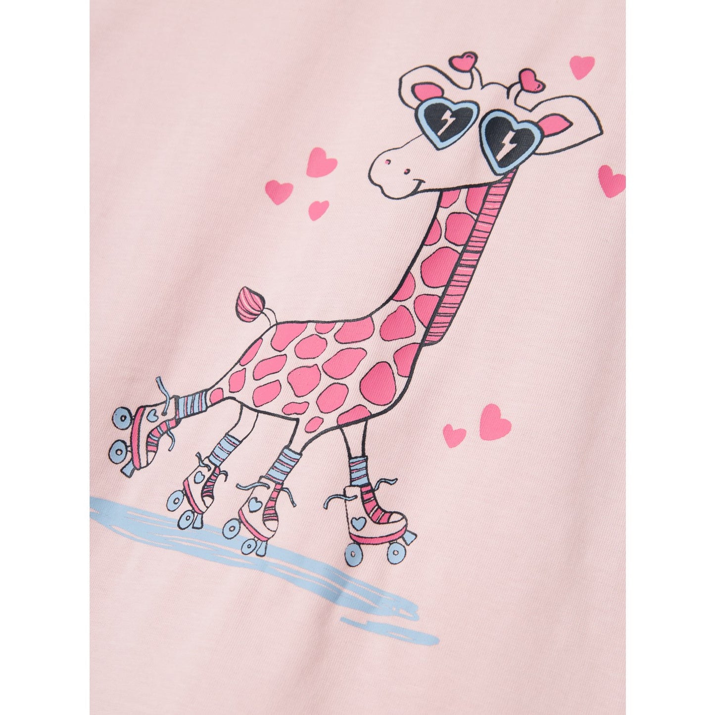 Name It Parfait Pink Giraffe Violet T-Shirt