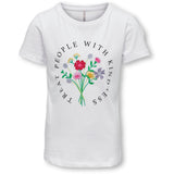 Kids ONLY Bright White Emma Flower T-shirt