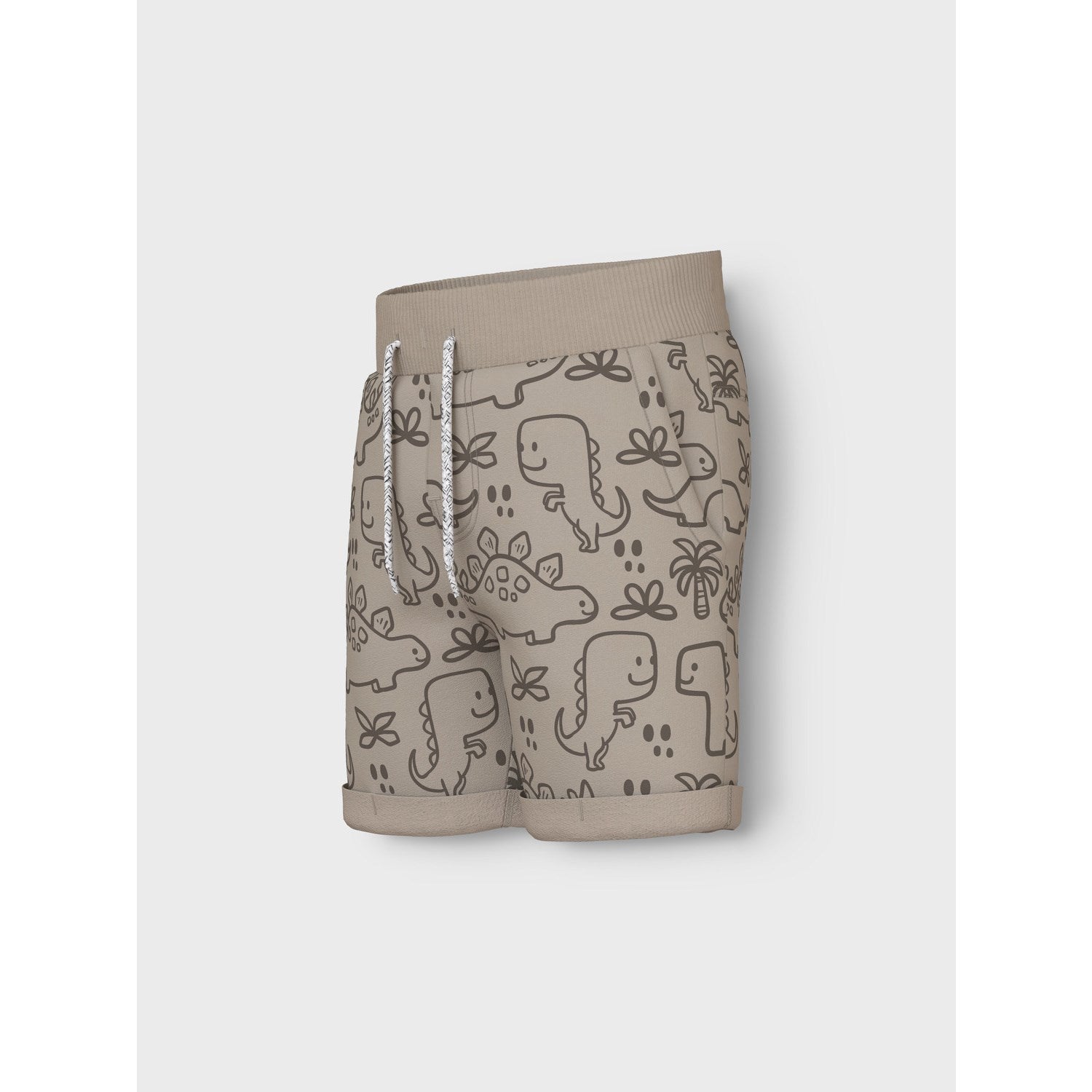 Name It Pure Cashmere Outline Dinosaurs Vermo Aop Long Sweat Shorts Noos