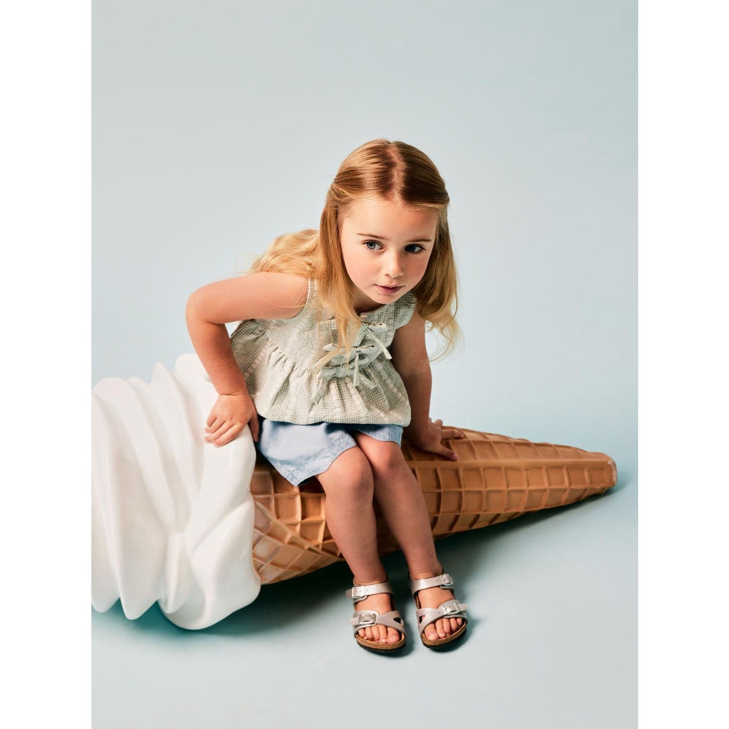 Name It Silt Green Hicheck Blouse