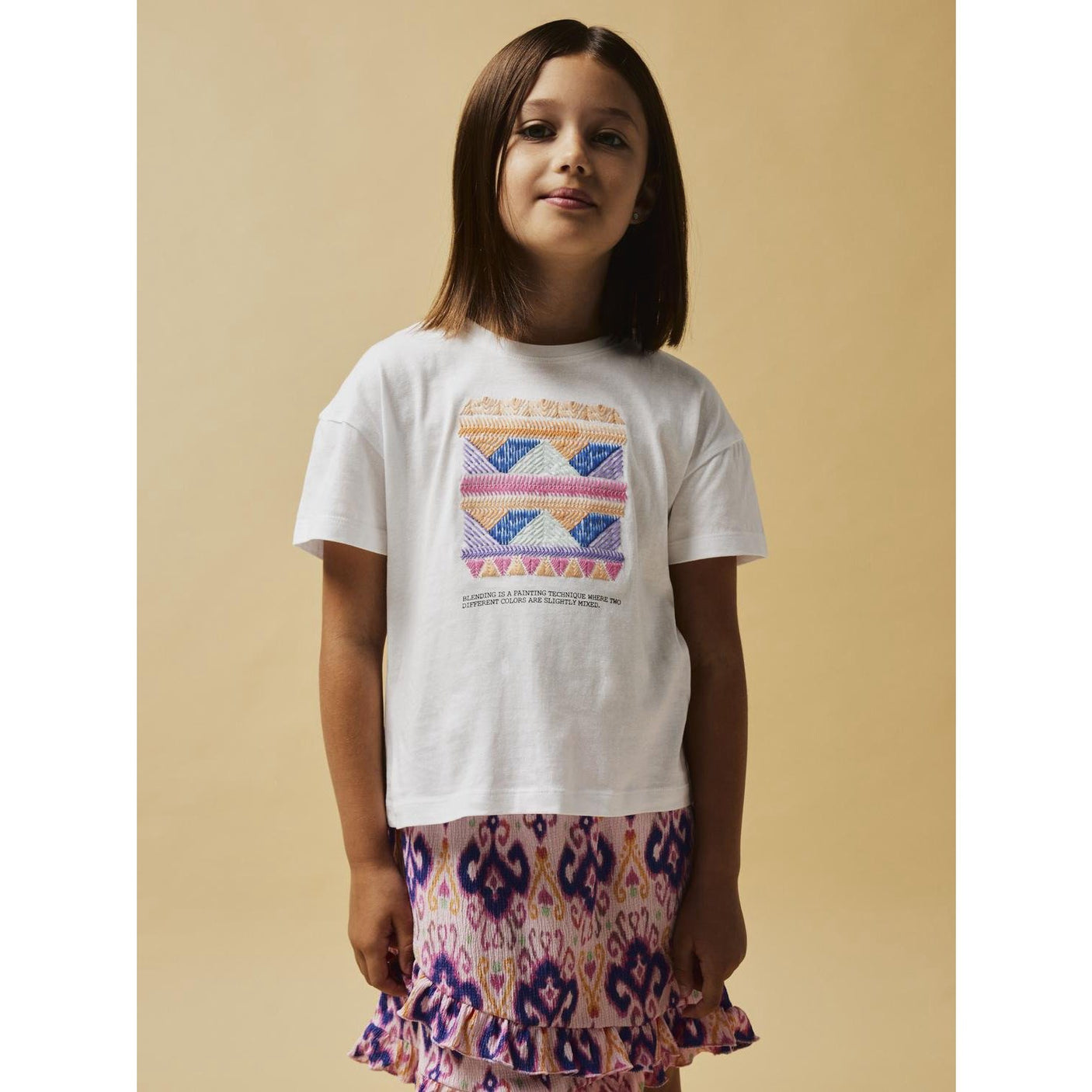 Name It Bright White Silt Green Hambioose Short T-Shirt