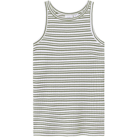 Name It Oil Green Bright White Hobine Tank Top