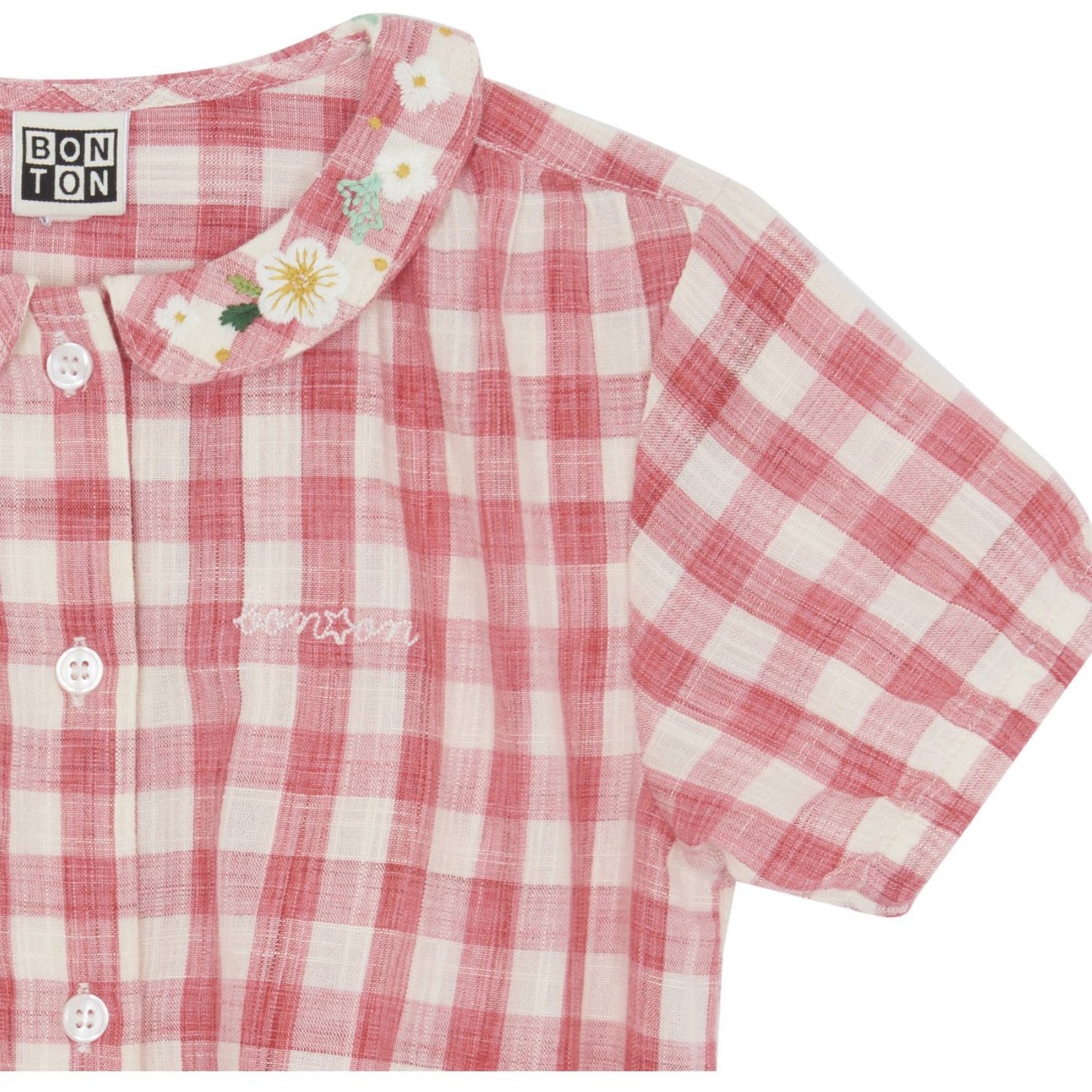 BONTON Carreau Rouge Airelle Blouse