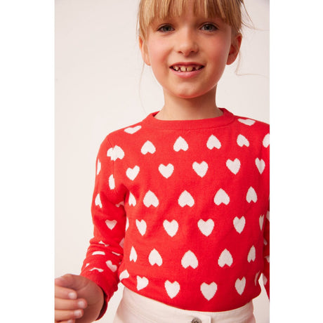 BONTON Jacquard Coeur Rouge Paula Knitted Sweater