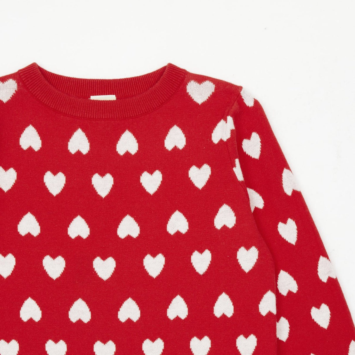 BONTON Jacquard Coeur Rouge Paula Knitted Sweater