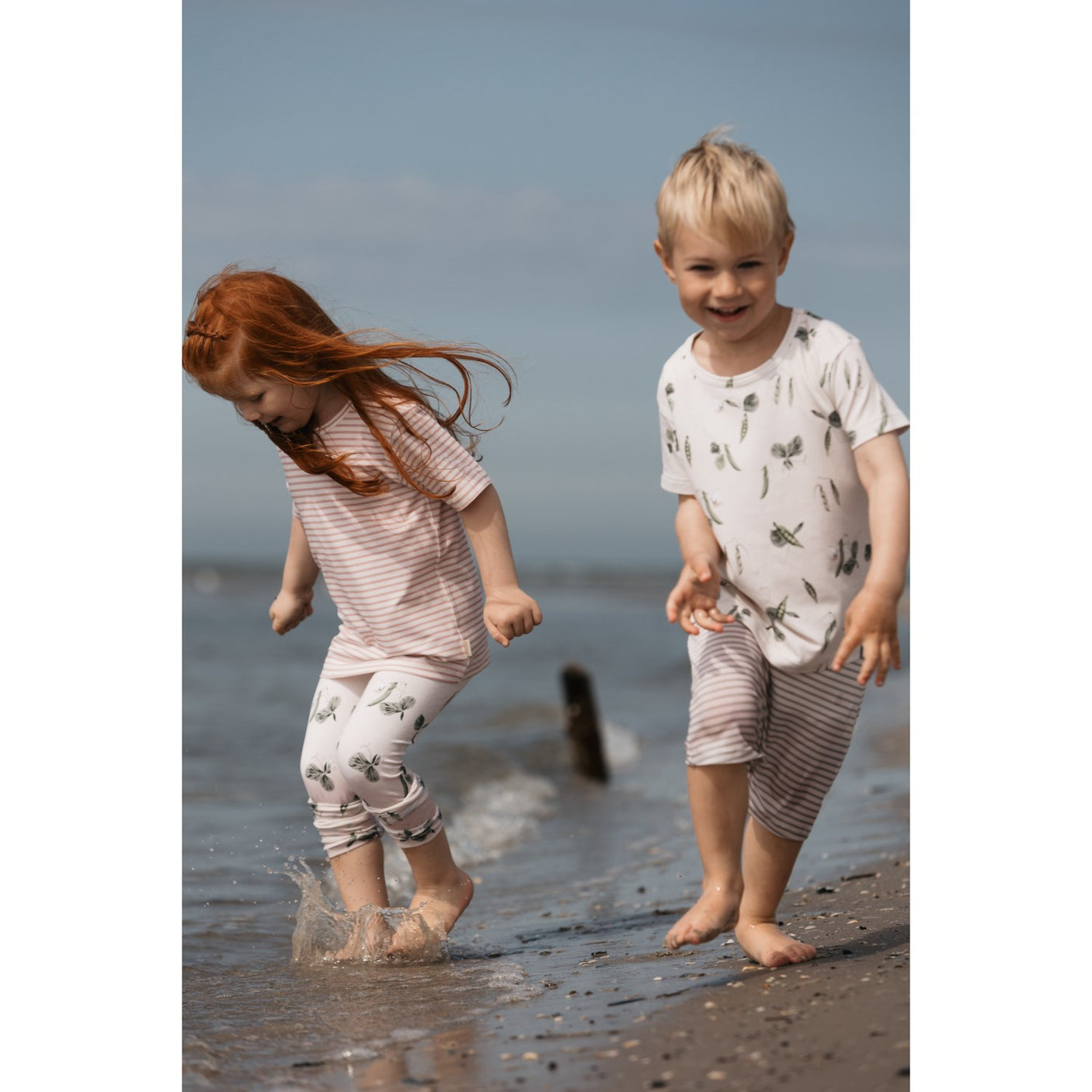 Petit Piao® Mineral Green Shorts Sum Printed