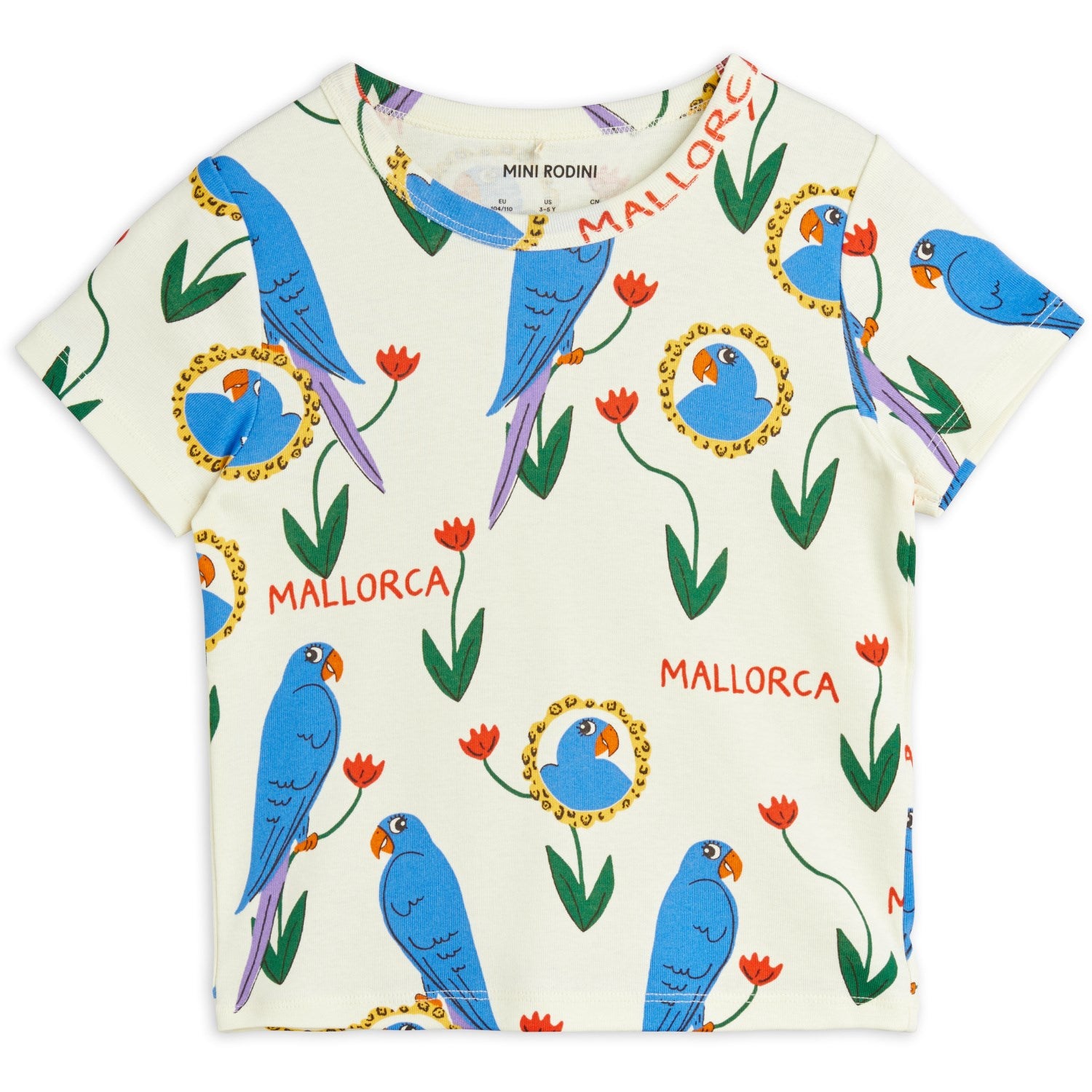 Mini Rodini Multi Parrots AOP T-Shirt