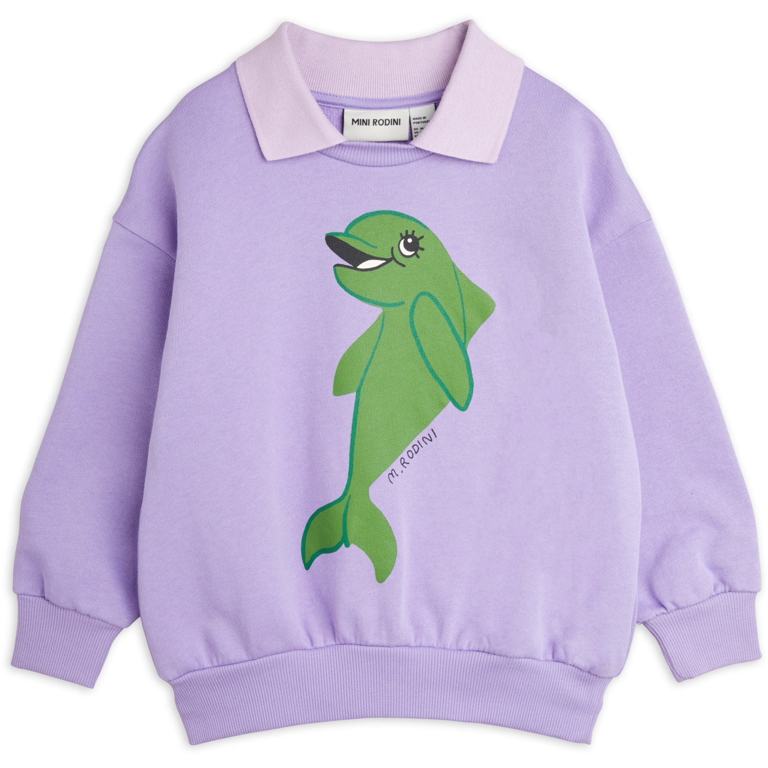Mini Rodini Purple Dolphin Collar Sweatshirt
